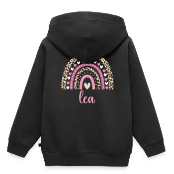 Lea Regenbogen Name Geburtstag Lea - Kinder Premium Organic Hoodie - Schwarz - Hinten - AI Model Kid Male (0cm)