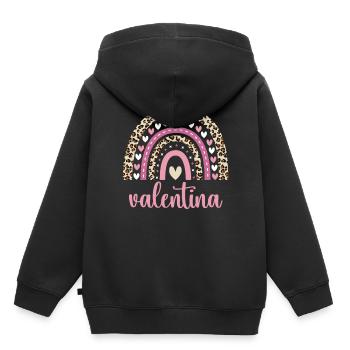 Valentina Regenbogen Name Geburtstag Valentina - Kinder Premium Organic Hoodie - Schwarz - Hinten - AI Model Kid Male (0cm)