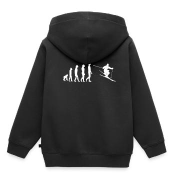 Ski Evolution Ski - Sweat Premium à capuche enfant bio - noir - Dos - AI Model Kid Male (0cm)