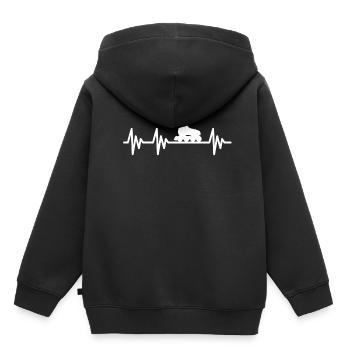 Inline Skates Heartbeat Skater Blades - Kids Premium Organic Hoodie - black - Back - AI Model Kid Male (0cm)