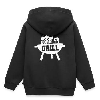 Barbecue - Sweat Premium à capuche enfant bio - noir - Dos - AI Model Kid Male (0cm)