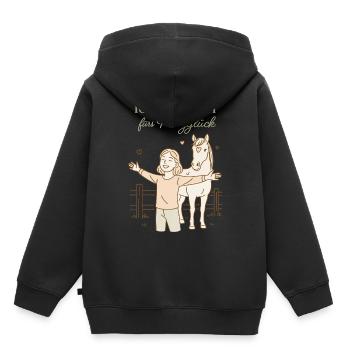 I'm ready for pony happiness Horse Girl - Kids Premium Organic Hoodie - black - Back - AI Model Kid Male (0cm)