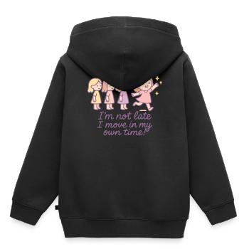Ich Bin Nicht Zu Spät Mädchen Ballett - Kinder Premium Organic Hoodie - Schwarz - Hinten - AI Model Kid Male (0cm)