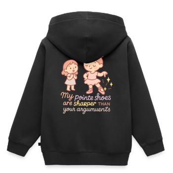 Love My Pointe Shoes Are Sharper Ballet - Kids Premium Organic Hoodie - black - Back - AI Model Kid Male (0cm)
