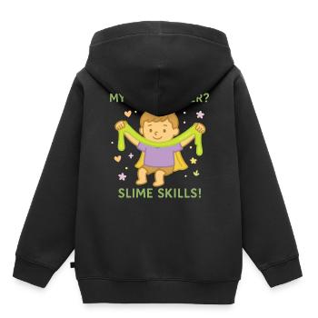 Kindergarten Slime Skills Superpower Lustiger - Kinder Premium Organic Hoodie - Schwarz - Hinten - AI Model Kid Male (0cm)