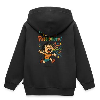 Je ne suis pas bruyant, je suis juste un passionné de maternelle - Sweat Premium à capuche enfant bio - noir - Dos - AI Model Kid Male (0cm)