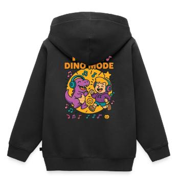 I'm In Dino Fashion Dinosaur Lover - Kids Premium Organic Hoodie - black - Back - AI Model Kid Male (0cm)
