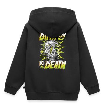 Dink em à mort - Sweat Premium à capuche enfant bio - noir - Dos - AI Model Kid Male (0cm)