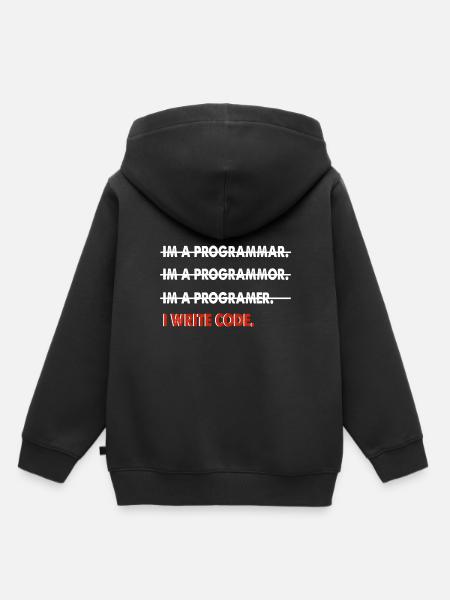 Programmierer Coder lustig Geschenk - Kinder Premium Organic Hoodie - Schwarz