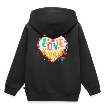 I Love K-Pop Music Kpop Korean Pop Music - Kids Premium Organic Hoodie - black - Back - AI Model Kid Male (0cm)