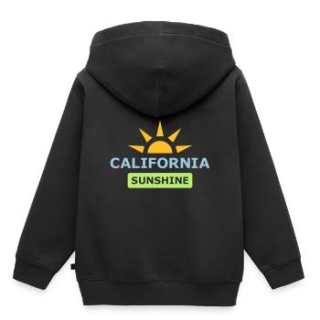 ★ couleurs de conception interchangeables ★ California Sunshine - Sweat Premium à capuche enfant bio - noir - Dos - AI Model Kid Male (0cm)
