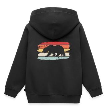 Bär - Kinder Premium Organic Hoodie - Schwarz - Hinten - AI Model Kid Male (0cm)