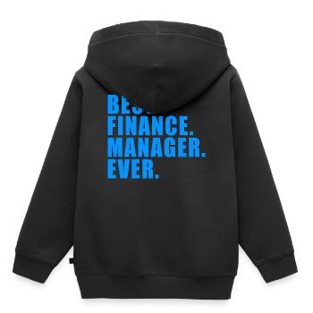 MEILLEUR GESTIONNAIRE FINANCIER JAMAIS GIFT BANKER MBA - Sweat Premium à capuche enfant bio - noir - Dos - AI Model Kid Male (0cm)