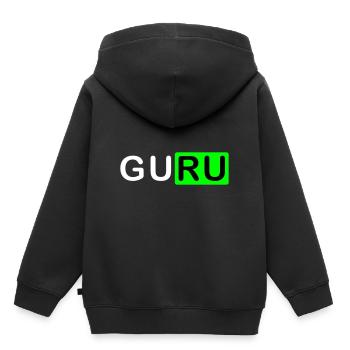 ★ Couleurs de conception modifiables ★ Pour tous les gourous - Sweat Premium à capuche enfant bio - noir - Dos - AI Model Kid Male (0cm)