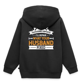 Tischler Hemd Professional Carpenter Geschenk-T-Shirt - Kinder Premium Organic Hoodie - Schwarz - Hinten - AI Model Kid Male (0cm)