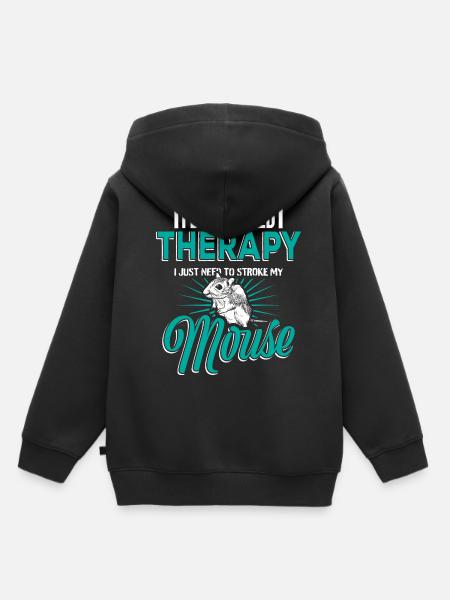 Maus Mäuse Geschenk - Kinder Premium Organic Hoodie - Schwarz