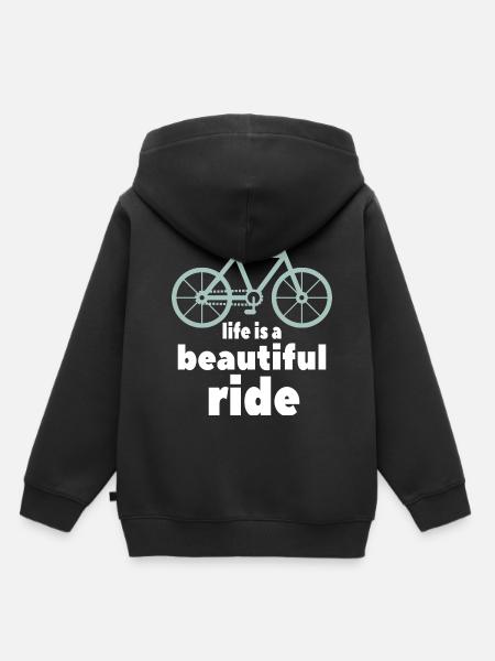 Fahrrad Spruch - Kinder Premium Organic Hoodie - Schwarz