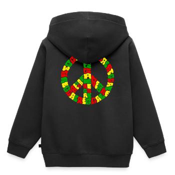 Reggae - Sweat Premium à capuche enfant bio - noir - Dos - AI Model Kid Male (0cm)
