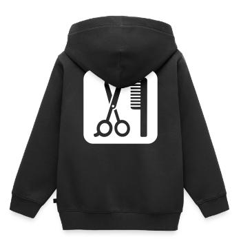 hair stylist - Kids Premium Organic Hoodie - black - Back - AI Model Kid Male (0cm)