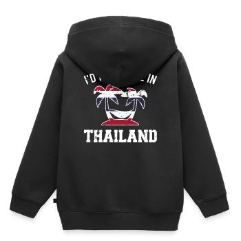 Thailand - Kinder Premium Organic Hoodie - Schwarz - Hinten - AI Model Kid Male (0cm)