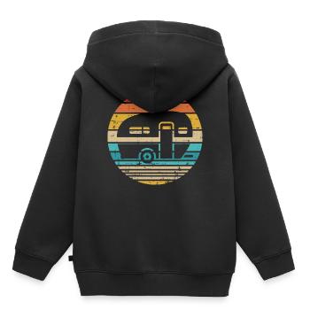 Caravane - Sweat Premium à capuche enfant bio - noir - Dos - AI Model Kid Male (0cm)