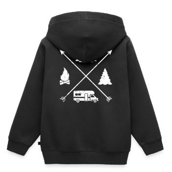 Wohnmobil - Kinder Premium Organic Hoodie - Schwarz - Hinten - AI Model Kid Male (0cm)
