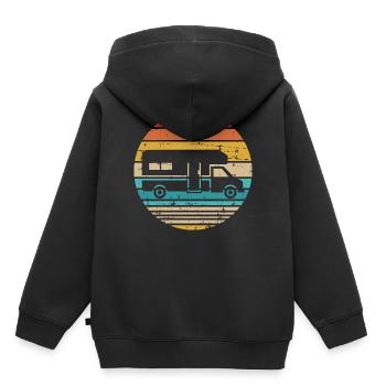 Wohnmobil - Kinder Premium Organic Hoodie - Schwarz - Hinten - AI Model Kid Male (0cm)