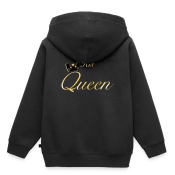 Sa reine - Sweat Premium à capuche enfant bio - noir - Dos - AI Model Kid Male (0cm)