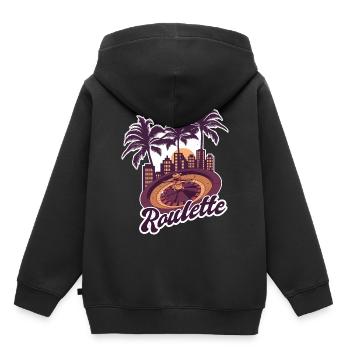 Roulette Miami - Kinder Premium Organic Hoodie - Schwarz - Hinten - AI Model Kid Male (0cm)