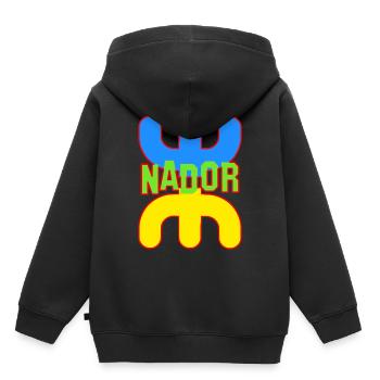Die Stadt Nador - Kinder Premium Organic Hoodie - Schwarz - Hinten - AI Model Kid Male (0cm)