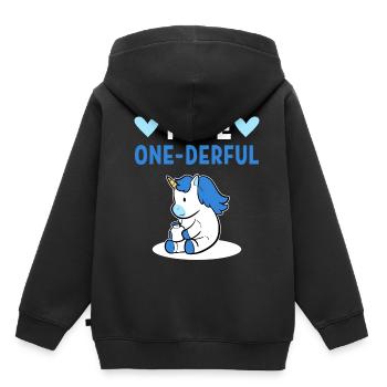 Diabetiker Insulin Typ 1 - Kinder Premium Organic Hoodie - Schwarz - Hinten - AI Model Kid Male (0cm)