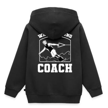 Water ski - Kids Premium Organic Hoodie - black - Back - AI Model Kid Male (0cm)