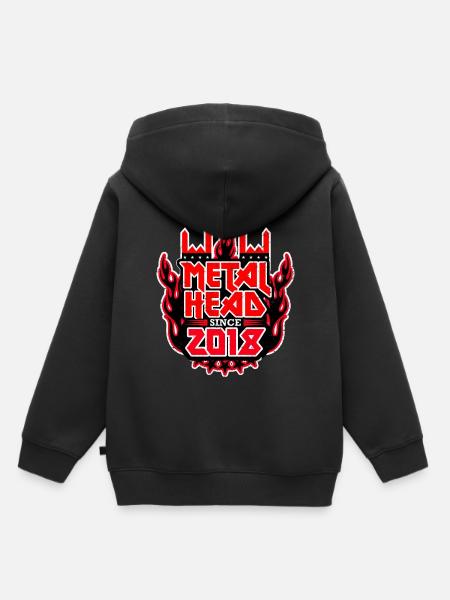 METALHEAD since 2018 - Kinder Premium Organic Hoodie - Schwarz