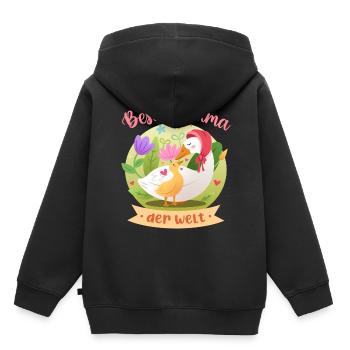 Beste Mama der Welt Design für den Muttertag - Kinder Premium Organic Hoodie - Schwarz - Hinten - AI Model Kid Male (0cm)
