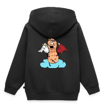 Céleste cacahuète ange petit diable nuage noix - Sweat Premium à capuche enfant bio - noir - Dos - AI Model Kid Male (0cm)