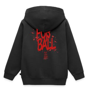 Fur Ball Graffiti: Play With Heart - Kinder Premium Organic Hoodie - Schwarz - Hinten - AI Model Kid Male (0cm)