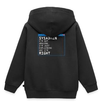 Administrateur système Administrateur programmeur informatique - Sweat Premium à capuche enfant bio - noir - Dos - AI Model Kid Male (0cm)