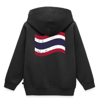 Thailand - Kinder Premium Organic Hoodie - Schwarz - Hinten - AI Model Kid Male (0cm)