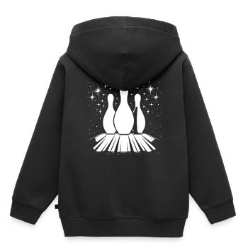 Bowling Pins - Kids Premium Organic Hoodie - black - Back - AI Model Kid Male (0cm)