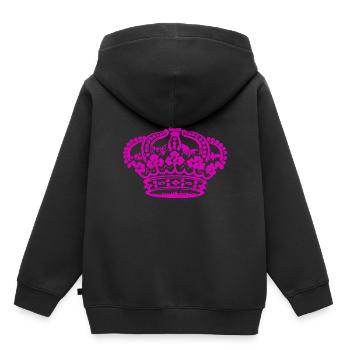 Crown King Queen Queen King Royal - Kids Premium Organic Hoodie - black - Back - AI Model Kid Male (0cm)
