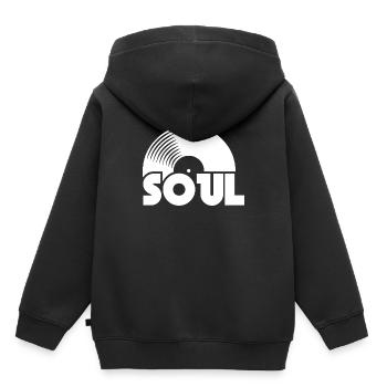 Soul Music Vinyl Platte Schallplatte - Kinder Premium Organic Hoodie - Schwarz - Hinten - AI Model Kid Male (0cm)