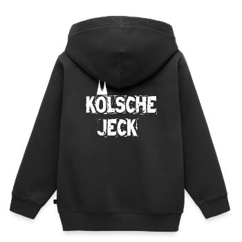 Kölsche Jeck Carnival Cathédrale de Cologne - Sweat Premium à capuche enfant bio - noir - Dos - AI Model Kid Male (0cm)