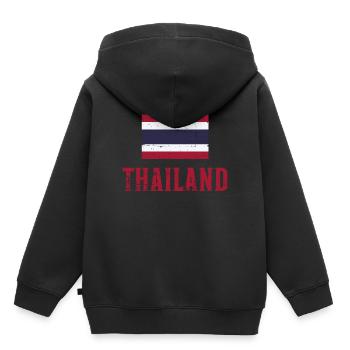 Thailand - Kinder Premium Organic Hoodie - Schwarz - Hinten - AI Model Kid Male (0cm)