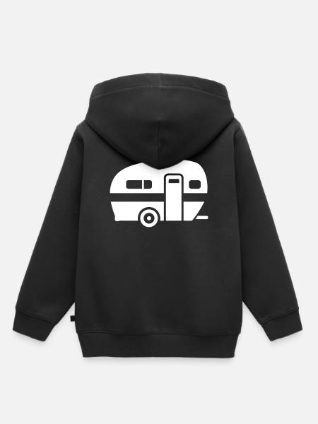 Wohnwagen - Kinder Premium Organic Hoodie - Schwarz