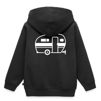 Caravane - Sweat Premium à capuche enfant bio - noir - Dos - AI Model Kid Male (0cm)