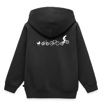 Trial Evolution Vélo Essais VTT - Sweat Premium à capuche enfant bio - noir - Dos - AI Model Kid Male (0cm)