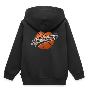 Basketball Teamsport Schriftzug - Kinder Premium Organic Hoodie - Schwarz - Hinten - AI Model Kid Male (0cm)