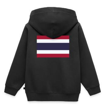 Thailand - Kinder Premium Organic Hoodie - Schwarz - Hinten - AI Model Kid Male (0cm)