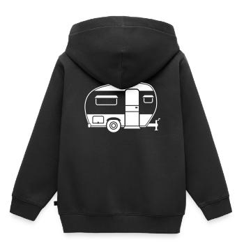 Caravane - Sweat Premium à capuche enfant bio - noir - Dos - AI Model Kid Male (0cm)