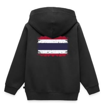 Thailand - Kinder Premium Organic Hoodie - Schwarz - Hinten - AI Model Kid Male (0cm)